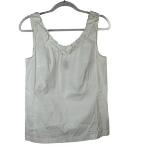 Ann Taylor Cream Ruffled Sleeveless Camisole Sz‎ 10